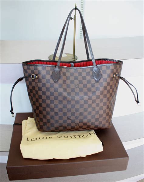 authentic louis vuitton damier ebene neverfull mm